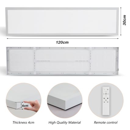 Brilagi - LED pritemdomas lubinis vonios šviestuvas FRAME SMART LED/50W/230V 30x120 cm 3000-6000K IP44 balta + nuotolinio valdymo pultas