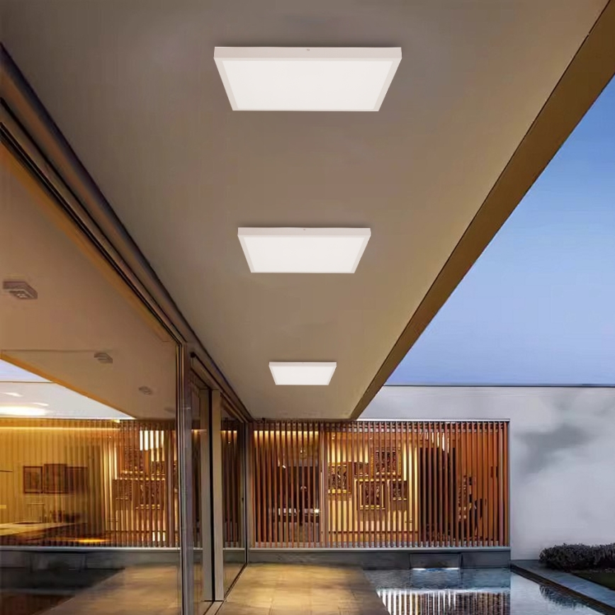 Brilagi - LED pritemdomas lubinis vonios šviestuvas FRAME SMART LED/50W/230V 60x60 cm 3000-6000K IP44 balta + nuotolinio valdymo pultas