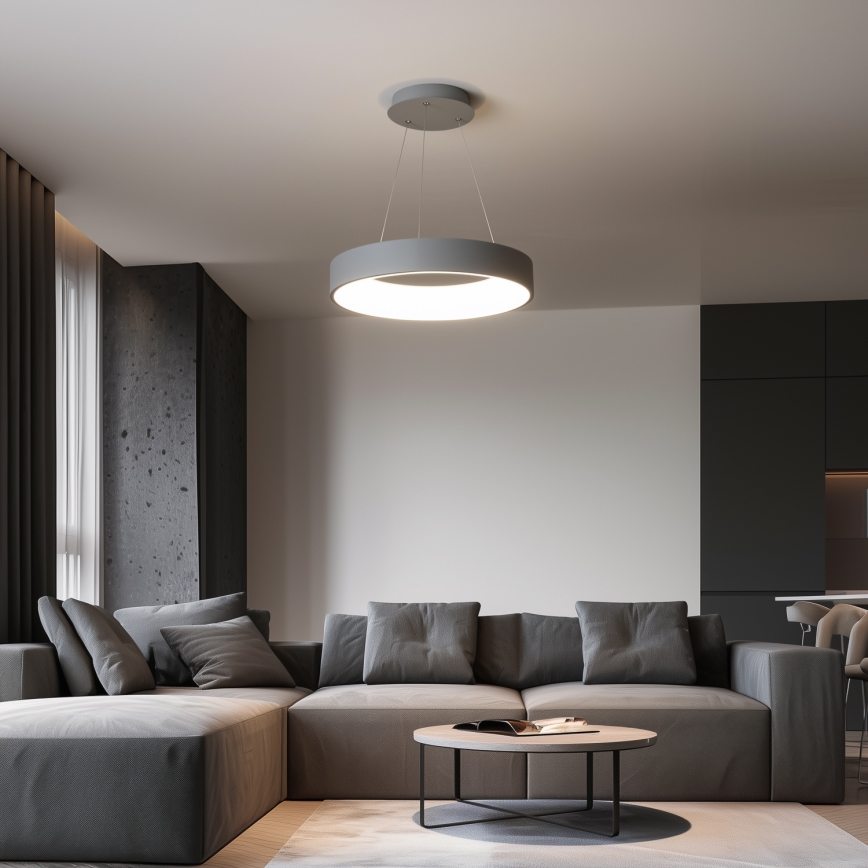 Brilagi - reguliuojamas LED pakabinamas šviestuvas ant kabelio FALCON LED/80W/230V 3000-6500K skersmuo 60 cm pilka + nuotolinis valdymas