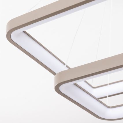 BRILAGI - LED reguliuojamas pakabinamas šviestuvas ant laido FALCON SLIM LED/78W/230V 3000-6500K 50x50 cm smėlinė + su nuotoliniu valdymu