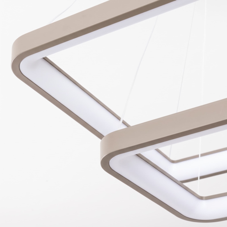 BRILAGI - LED reguliuojamas pakabinamas šviestuvas ant laido FALCON SLIM LED/78W/230V 3000-6500K 50x50 cm smėlinė + su nuotoliniu valdymu