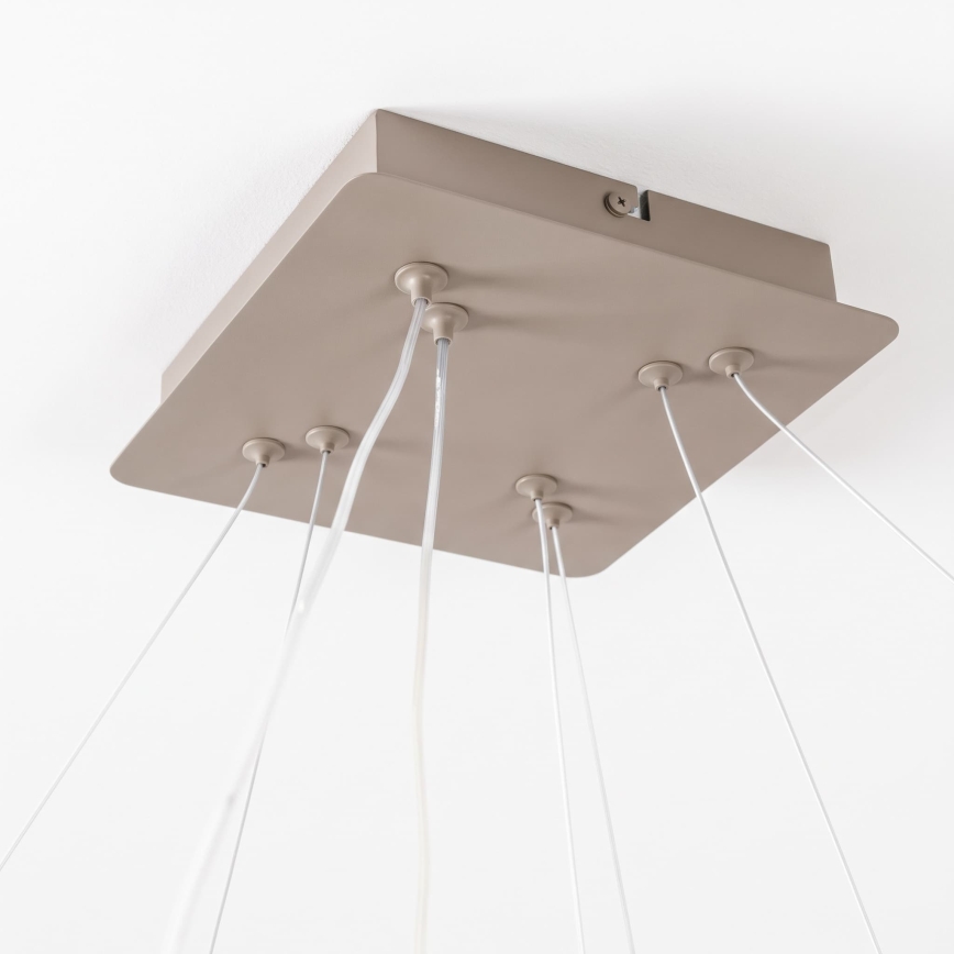 BRILAGI - LED reguliuojamas pakabinamas šviestuvas ant laido FALCON SLIM LED/78W/230V 3000-6500K 50x50 cm smėlinė + su nuotoliniu valdymu