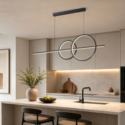 BRILAGI - LED dimeriuojama liustra ant troselio SIGNATURE LED/53W/230V 3000-6000K 120 cm juoda + nuotolinis valdymas