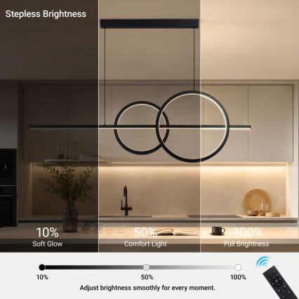 BRILAGI - LED dimeriuojama liustra ant troselio SIGNATURE LED/53W/230V 3000-6000K 120 cm juoda + nuotolinis valdymas