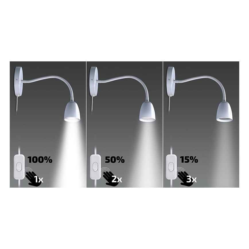 Brilagi - LED Reguliuojama sieninė maža lemputė LED/4W/230V balta