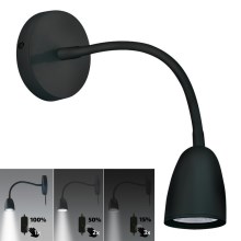 Brilagi - LED Reguliuojama sieninė maža lemputė LED/4W/230V juoda