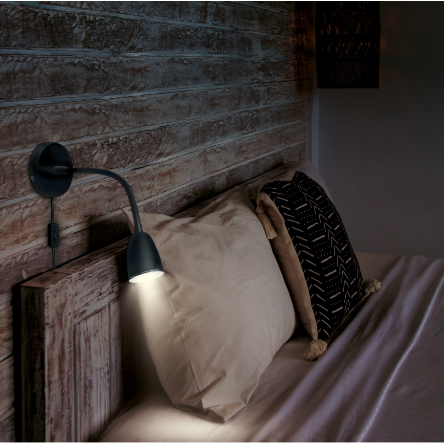 Brilagi - LED Reguliuojama sieninė maža lemputė LED/4W/230V juoda