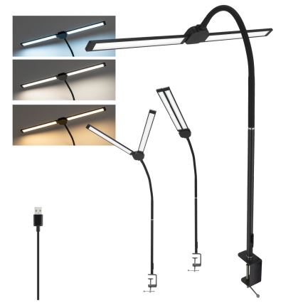 BRILAGI - LED Reguliuojama stalo lempa USB VARIO LED/14W/5V 3000-6000K juoda