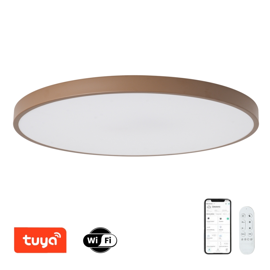 Brilagi - LED šviestuvas su reguliuojamu ryškumu POOL SMART, 128 W / 230 V, skersmuo 100 cm, Wi‑Fi (Tuya) + nuotolinis pultas, rudos spalvos