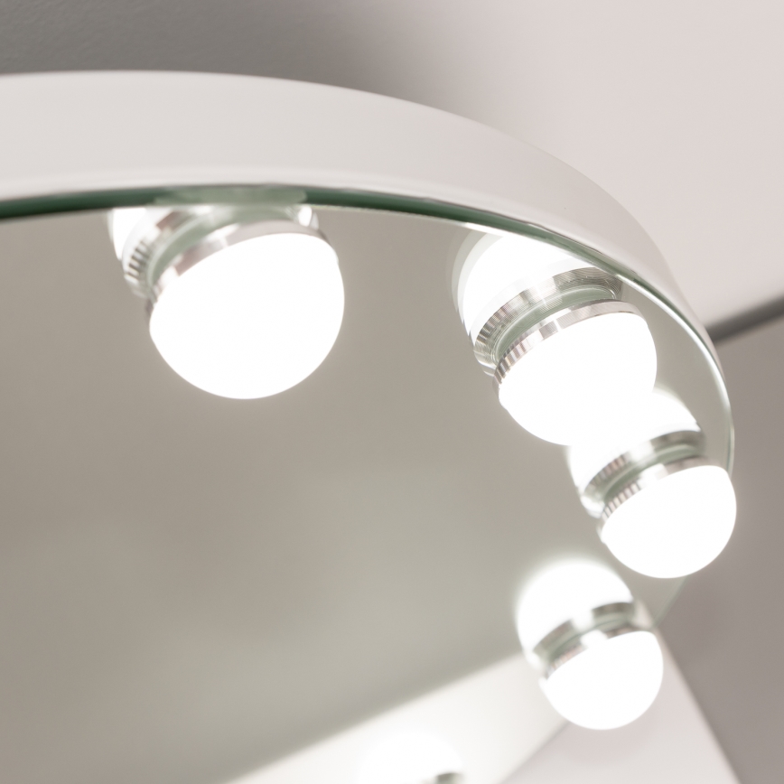Brilagi - LED reguliuojamas makiažo veidrodis HOLLYWOOD LED/12W/230V 3000/4000/6500K