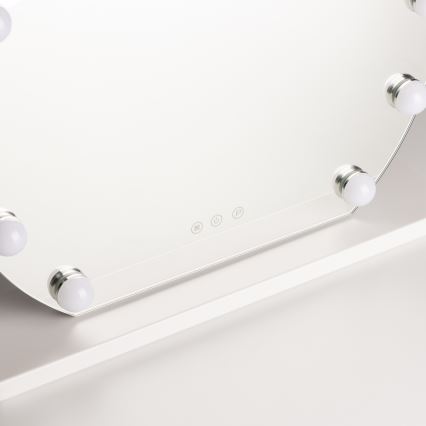 Brilagi - LED reguliuojamas makiažo veidrodis HOLLYWOOD LED/12W/230V 3000/4000/6500K