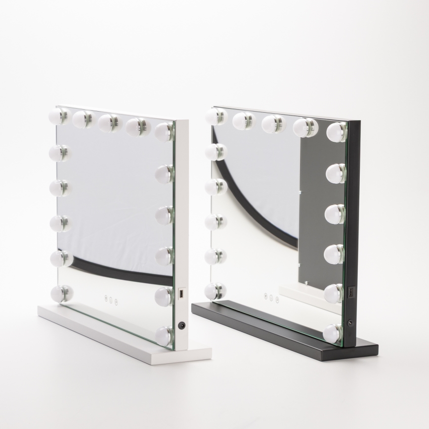 Brilagi - LED reguliuojamas makiažo veidrodis HOLLYWOOD LED/15W/230V 3000/4000/6500K