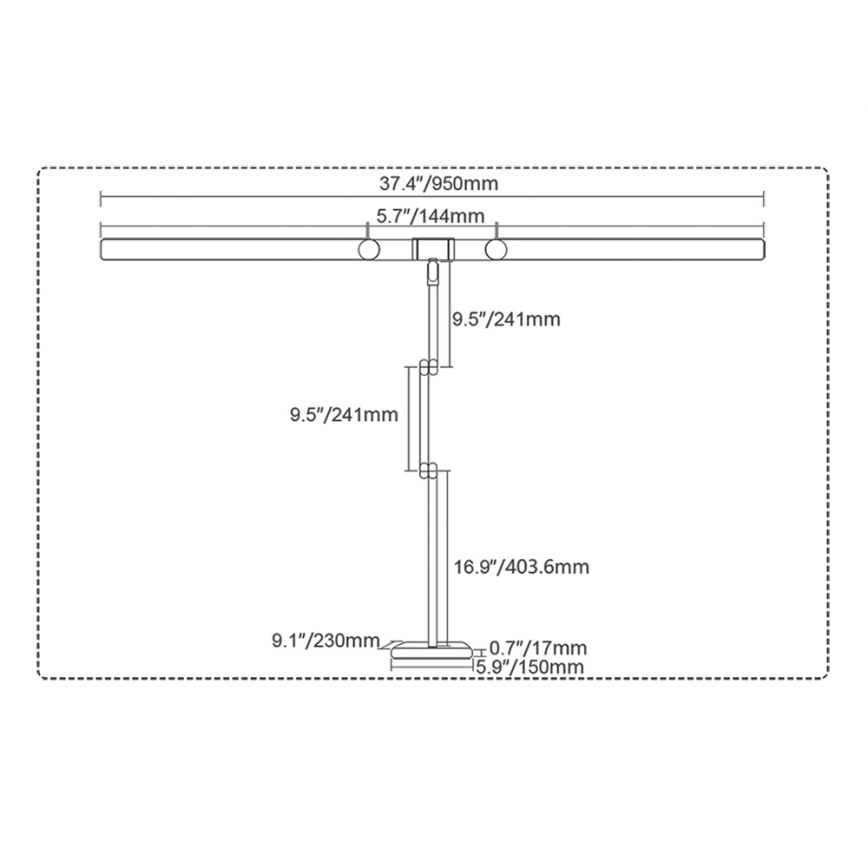 Brilagi - LED dimeriuojama jutiklinė stalinė lempa VARIO LED/24W/230V 3000-6500K CRI 92 juoda