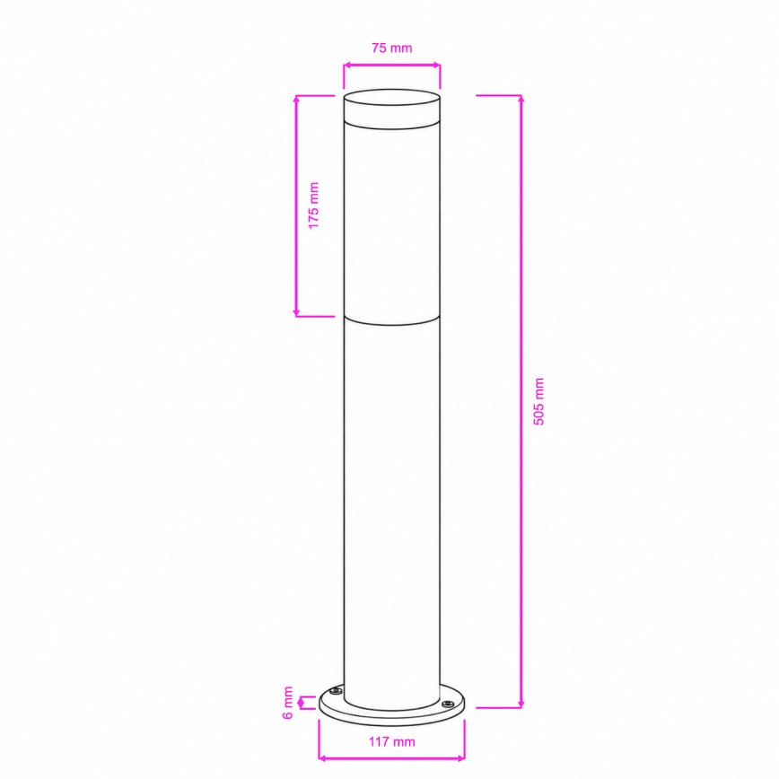 BRILAGI - reguliuojama LED lauko lempa ELIA 1xE27/6W/230V 2700-6500K IP44 Wi-Fi 50 cm antracitas