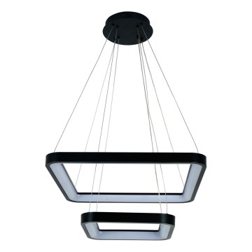 Brilagi - LED reguliuojamas liustras ant laido FALCON SLIM LED/78W/230V 3000-6500K 50x50 cm juodas + nuotolinis pultas