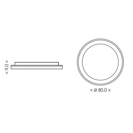 BRILAGI - LED dimeriuojamas lubinis šviestuvas FALCON II LED/108W/230V 3000-6500K skersmuo 80 cm smėlinė + su nuotolinio valdymo pulteliu