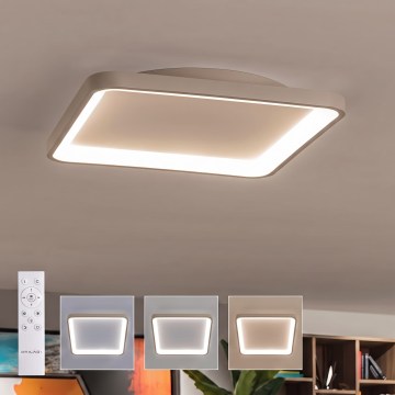 BRILAGI - LED Reguliuojamas lubinis šviestuvas FALCON SLIM LED/50W/230V 3000-6500K 50x50 cm baltas/smėlinis + nuotolinis valdymas