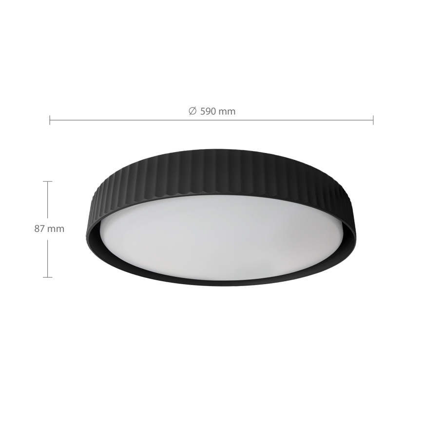 Brilagi - reguliuojamas LED lubų šviestuvas LUCIA LED/60W/230V 3000-6500K skersmuo 59 cm juoda + nuotolinis valdymas