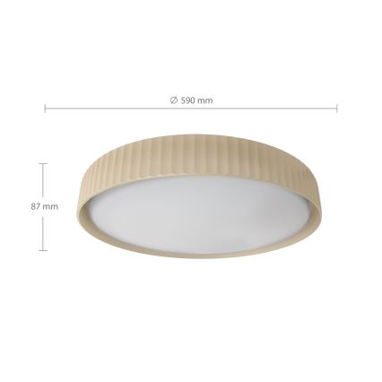 Brilagi - reguliuojamas LED lubų šviestuvas LUCIA LED/60W/230V 3000-6500K skersmuo 59 cm smėlio spalvos + nuotolinis valdymas
