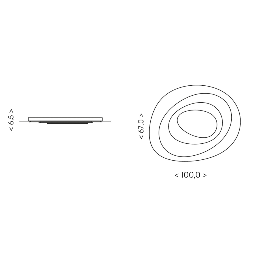 BRILAGI - dimeriuojamas LED lubų šviestuvas MODERN MAXI LED/105W/230V 3000-6000K 83,5x100 cm + nuotolinis valdymas