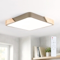 BRILAGI - LED Reguliuojamas lubinis šviestuvas PILANA SQUARE LED/48W/230V 3000-6500K ąžuolas/smėlinė 42x42 cm + nuotolinis valdymas