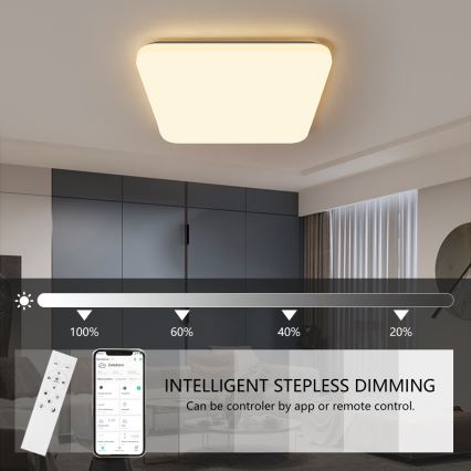 Brilagi - LED Reguliuojamas lubinis šviestuvas SMART LED/28W/230V 2700-6500K Wi-Fi Tuya + valdymo pultas