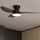 Brilagi - LED Reguliuojamas lubinis ventiliatorius LED/30W/230V 3000-6500K juoda + nuotolinio valdymo pultas