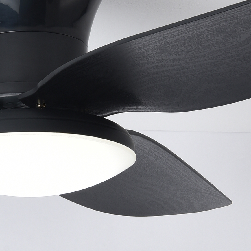 Brilagi - LED Reguliuojamas lubinis ventiliatorius LED/30W/230V 3000-6500K juoda + nuotolinio valdymo pultas
