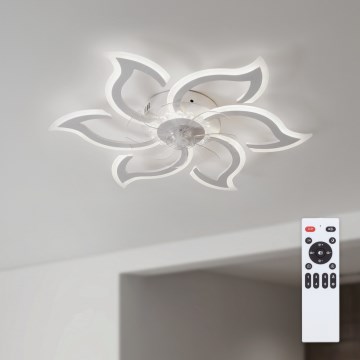 Brilagi - LED reguliuojamas lubinis ventiliatorius LED/34W/230V 3000-6500K skersmuo 83 cm balta + nuotolinis valdymas