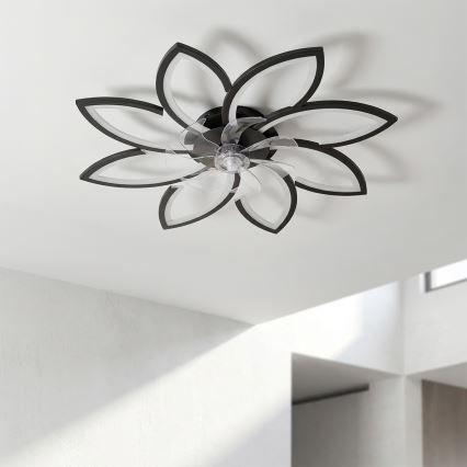 Brilagi - dimeriuojamas LED lubų ventiliatorius LED/43W/230V 3000-6500K skersm. 90 cm juodas + nuotolinis valdymas