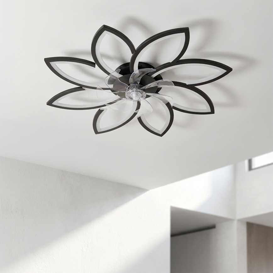 Brilagi - dimeriuojamas LED lubų ventiliatorius LED/43W/230V 3000-6500K skersm. 90 cm juodas + nuotolinis valdymas