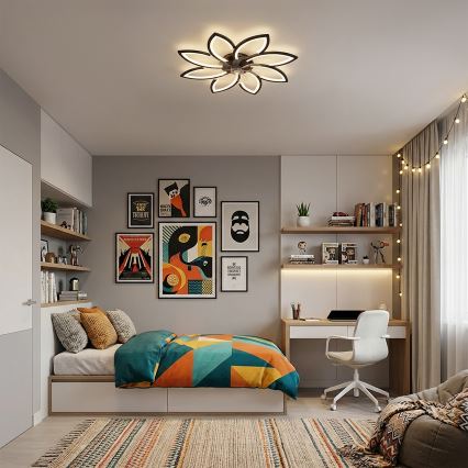 Brilagi - dimeriuojamas LED lubų ventiliatorius LED/43W/230V 3000-6500K skersm. 90 cm juodas + nuotolinis valdymas