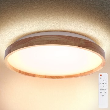 Brilagi - LED reguliuojamas lubų šviestuvas ALSON LED/48W/230V 3000-6500K ąžuolo sp., skersmuo 39,5 cm + nuotolinio valdymo pultas