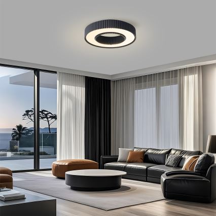 Brilagi - dimeriuojamas lubinis LED šviestuvas LUMIX LED/48W/230V 3000-6000K juodas skersmuo 50 cm + nuotolinis valdymas