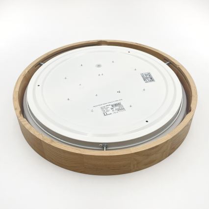 Brilagi - dimeriuojamas LED lubinis šviestuvas MANAROLA REMOTE LED/24W/230V 3000-6500K, skersmuo 41 cm, ąžuolas + su nuotolinio valdymo pulteliu