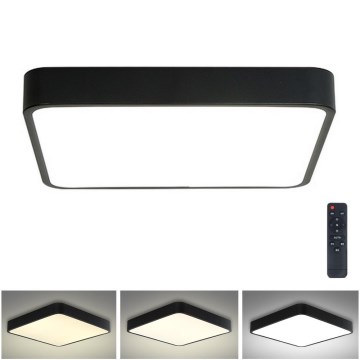 Brilagi - LED reguliuojamas lubų šviestuvas POOL LED/36W/230V 3000-6000K 40x40 cm juodas + nuotolinio valdymo pultas