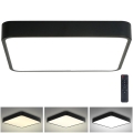 Brilagi - LED reguliuojamas lubų šviestuvas POOL LED/48W/230V 3000-6000K 50x50 cm juodas + nuotolinio valdymo pultas