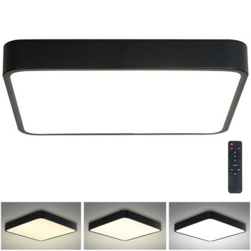 Brilagi - LED reguliuojamas lubų šviestuvas POOL LED/48W/230V 3000-6000K 50x50 cm juodas + nuotolinio valdymo pultas