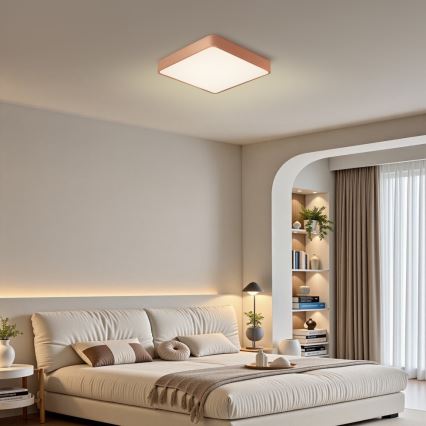 BRILAGI - LED dimeriuojamas lubinis šviestuvas POOL SQUARE LED/48W/230V 3000-6000K 50x50 cm bronzinė + su nuotoliniu pulteliu