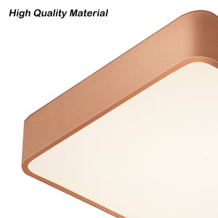 BRILAGI - LED dimeriuojamas lubinis šviestuvas POOL SQUARE LED/48W/230V 3000-6000K 50x50 cm bronzinė + su nuotoliniu pulteliu