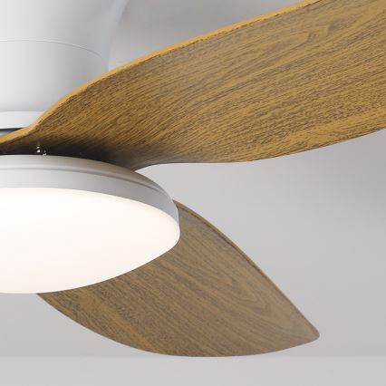 Brilagi - LED reguliuojamas lubų ventiliatorius LED/30W/230V 3000-6500K baltas/rudas + nuotolinio valdymo pultas