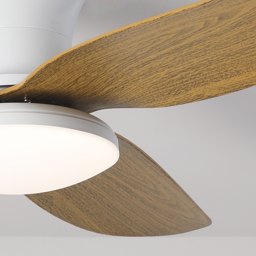 Brilagi - LED reguliuojamas lubų ventiliatorius LED/30W/230V 3000-6500K baltas/rudas + nuotolinio valdymo pultas