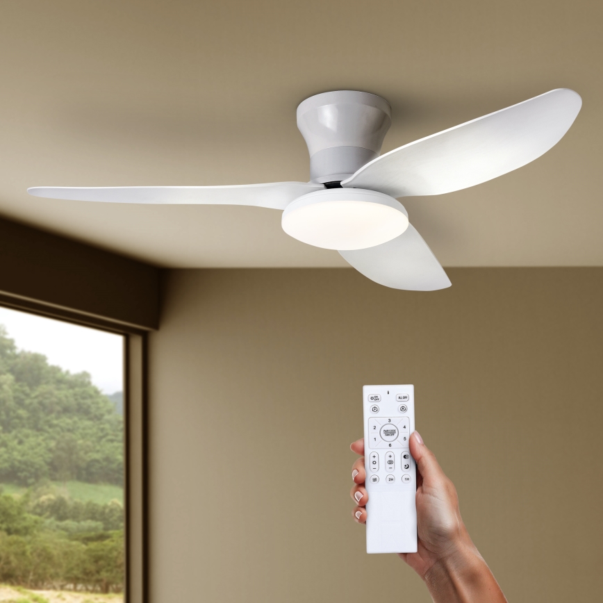 Brilagi - dimeriuojamas LED lubų ventiliatorius LED/30W/230V 3000-6500K balta + nuotolinis valdymas