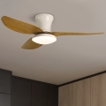 Brilagi - LED reguliuojamas lubų ventiliatorius LED/30W/230V 3000-6500K baltas/rudas + nuotolinio valdymo pultas