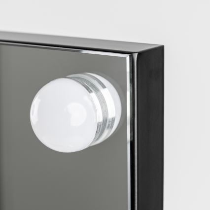 BRILAGI - LED reguliuojamas makiažo veidrodis HOLLYWOOD LED/15W/230V CCT + 2x USB 55x77 cm juoda