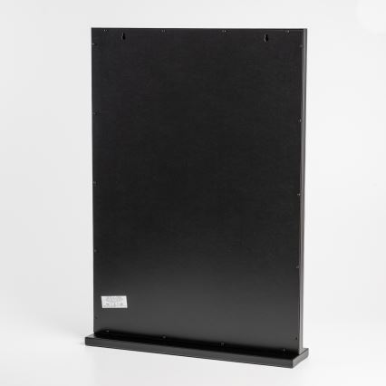 BRILAGI - LED reguliuojamas makiažo veidrodis HOLLYWOOD LED/15W/230V CCT + 2x USB 55x77 cm juoda
