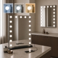 BRILAGI - LED reguliuojamas makiažo veidrodis HOLLYWOOD LED/15W/230V CCT + 2x USB 55x77 cm juoda