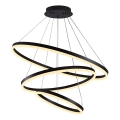 Brilagi - LED Reguliuojamas pakabinamas sietynas CIRCLE LED/125W/230V 3000-6500K juoda + nuotolinio valdymo pultas