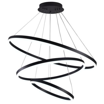 Brilagi - LED Reguliuojamas pakabinamas sietynas CIRCLE LED/125W/230V 3000-6500K juoda + nuotolinio valdymo pultas