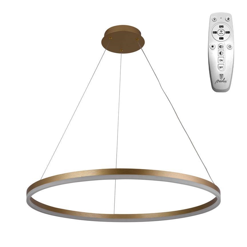Brilagi - LED Reguliuojamas pakabinamas sietynas CIRCLE LED/55W/230V 3000-6500K auksas + nuotolinio valdymo pultas